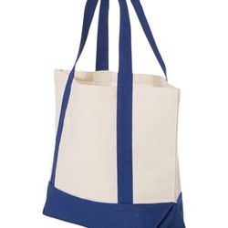 8867 Seaside Small Cotton Canvas Boater Tote Thumbnail
