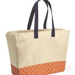 BB100 Patterned Bottom Beach Tote Thumbnail