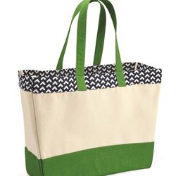 BB300 Patterned Top Beach Tote Thumbnail