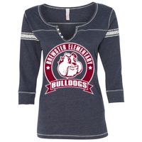 W1454 Women's Hailey Henley Three-Quarter Sleeve Shirt Thumbnail