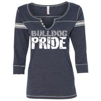 W1454 Women's Hailey Henley Three-Quarter Sleeve Shirt Thumbnail