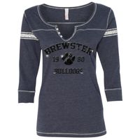 W1454 Women's Hailey Henley Three-Quarter Sleeve Shirt Thumbnail