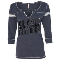 W1454 Women's Hailey Henley Three-Quarter Sleeve Shirt Thumbnail