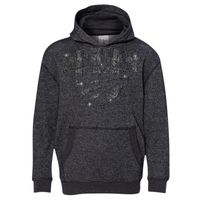 8606 Youth Glitter French Terry Hooded Pullover Thumbnail