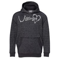 8606 Youth Glitter French Terry Hooded Pullover Thumbnail