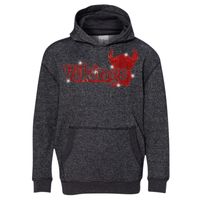 8606 Youth Glitter French Terry Hooded Pullover Thumbnail