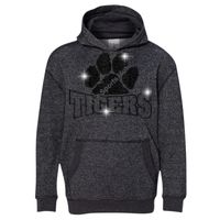 8606 Youth Glitter French Terry Hooded Pullover Thumbnail