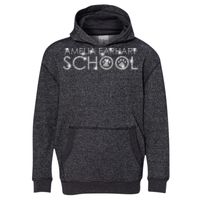 8606 Youth Glitter French Terry Hooded Pullover Thumbnail