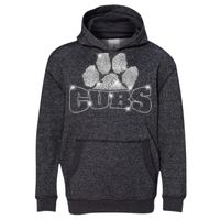8606 Youth Glitter French Terry Hooded Pullover Thumbnail