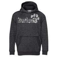 8606 Youth Glitter French Terry Hooded Pullover Thumbnail