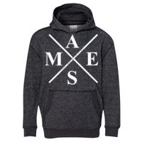 8606 Youth Glitter French Terry Hooded Pullover Thumbnail