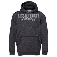 8606 Youth Glitter French Terry Hooded Pullover Thumbnail